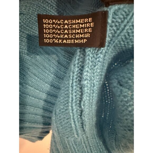 Ralph Lauren 100% Cashmere Cardigan Black Label Collection Blue XS - Picture 6 of 10